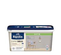 Peinture de couleur murale intérieur satin gris lumiére 2,5L Ripolin