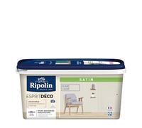 RIPOLIN - Peinture Intérieure Multi-Supports - Murs, Boiseries & Radiateurs - Ultra-Couvrante - Lessivable - Application Facile - Ecolabel - Satin - 2,5L - Blanc Cassé