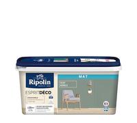 RIPOLIN - Peinture Intérieure Multi-Supports - Murs, Boiseries & Radiateurs - Ultra Couvrante - Lessivable - Application Facile - Ecolabel - Aspect Mat - 2,5L - Vert Nobile