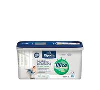 RIPOLIN - Peinture Intérieure Murs Plafonds Illico - Séchage Ultra Rapide - Acrylique - Haute Couvrance - Blanc - Satin - 3L