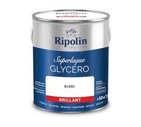 RIPOLIN Peinture Laque Glycéro Intérieure/Extérieure Brillant Blanc 2 L | Tendu, Résistance Accrue, Très Lessivable, Résistance aux Taches, Finition Brillante, Intérieur/Extérieur, Brillant