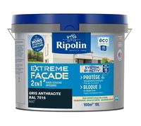 RIPOLIN Peinture Mat Façade 2 en 1, Avec Sous- Anthracite