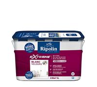 Ripolin Peinture monocouche murs & boiseries - Intérieur - Velours - Lessivable - 5L Blanc