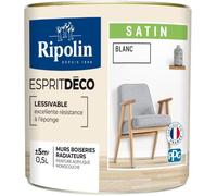 RIPOLIN Peinture murale Esprit déco multi-supports - 0,5 L - Blanc cassé