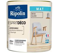 RIPOLIN Peinture murale Esprit déco multi-supports - 0,5 L - Blanc mat