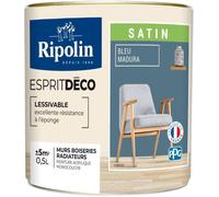 RIPOLIN Peinture murale Esprit déco multi-supports - 0 5 L - Bleu madura