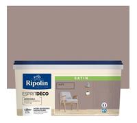 Ripolin Peinture intérieure multisupports Satin – Ultra-couvrante, lessivable, Écolabel – 2,5L Taupe