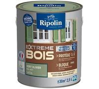 RIPOLIN Peinture pour bois intérieur et extérieur - Vert olivier Ral 6021 satin - 2,5 L