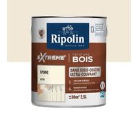 RIPOLIN Peinture pour Bois Intérieur&Extérieur - 2,5L - Ivoire Satin