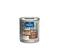 RIPOLIN - Peinture pour Bois Intérieur/Extérieur - Sans Sous-couche Ultra-couvrant - Résiste aux Intempéries, UV et Chocs - Protège et Magnifie - Lessivable - Satin - 0,5L - Blanc Casse