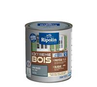 RIPOLIN - Peinture pour Bois Intérieur/Extérieur - Sans Sous-couche Ultra-couvrant - Résiste aux Intempéries, UV et Chocs - Protège et Magnifie - Lessivable - Satin - 0,5L - Gris Bleu