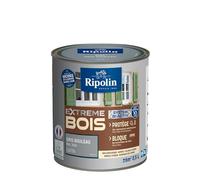 RIPOLIN - Peinture pour Bois Intérieur/Extérieur - Sans Sous-couche Ultra-couvrant - Résiste aux Intempéries, UV et Chocs - Protège et Magnifie - Lessivable - Satin - 0,5L - Gris Bouleau