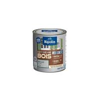 RIPOLIN Peinture pour Bois Intérieur/Extérieur Gris Clair Ral 7035 0,5 L | Peinture pour Boiseries Interieures et Exterieures, Haute Protection, Intérieur/Extérieur, Satin
