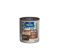 Ripolin Peinture Bois Intérieur/Extérieur Sans Sous-couche Ultra-couvrant Satin 0,5L Chataignier