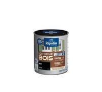 Ripolin Peinture pour bois Satin 0,5 L – Sans sous-couche, ultra-couvrante, lessivable – Noir