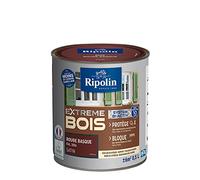 RIPOLIN - Peinture pour Bois Intérieur/Extérieur - Sans Sous-couche Ultra-couvrant - Résiste aux Intempéries, UV et Chocs - Protège et Magnifie - Lessivable - Satin - 0,5L - Rouge Basque