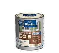RIPOLIN Peinture Bois Satin Haute Protection 10 ans qui Protège et Magnifie vos Bois - Blanc cassé