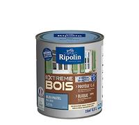 RIPOLIN - Peinture pour Bois Intérieur/Extérieur - Sans Sous-couche Ultra-couvrant - Résiste aux Intempéries, UV et Chocs - Protège et Magnifie - Lessivable - Satin - 0,5L - Bleu Pastel