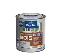 RIPOLIN Peinture Bois Satin Haute Protection 10 ans qui Protège et Magnifie vos Bois - Gris clair