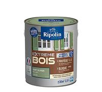 RIPOLIN Peinture pour bois intérieur et extérieur - Vert olivier Ral 6021 satin - 2,5 L