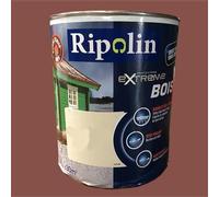RIPOLIN Peinture pour Bois Intérieur/Extérieur Satin Teck Ral 8002 0,5 L | Peinture pour Boiseries Interieures et Exterieures, Haute Protection, Intérieur/Extérieur, Satin