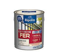 RIPOLIN Peinture pour Fer Extérieur Brillant Blanc Casse Ral 1013 2 L | Peinture pour Fer Extérieur, Haute Protection, Extérieur, Brillant