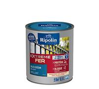 RIPOLIN Peinture pour Fer Extérieur Glycéro Antirouille Bleu Ocean 0,5 L