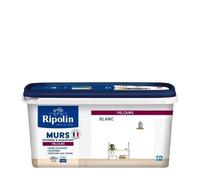 RIPOLIN Peinture Velours Blanche pour Murs, Bois, Radiateurs - Blanc - 2.5 L
