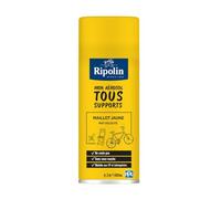 Ripolin Peinture aérosol Solution Vélo multi-supports anti-coulure finition mate Maillot jaune 400ml