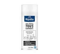 Ripolin Peinture aérosol Solution Vélo – Finition mate, résistante UV – Blanc Mont Blanc 400 ml