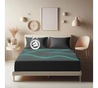 RIQINXIN Drap de Mise à la Terre Grounding Fitted Sheet 90% Coton Biologique & 10% Fibre d'argent Pur, Drap de Mise à La Terre éLastique EntièRement Enveloppé, AméLiore Le Sommeil 140 X190+35CM