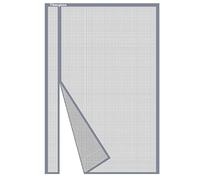 Risareyi Magnétique Moustiquaire Porte Fenetre 150x205cm, Gris Filet Fibre de Verre, Ouverture Latérale Rideau Moustiquaire Aimantée para Balcon, Anti-Insectes, Fermeture Automatique