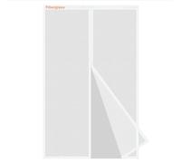 Risareyi Moustiquaire Porte Fenetre 85x205cm, en Fibre de Verre Blanc Moustiquaire Aimantée Sans Perçage Avec Bande Adhésive, Rideau Magnétique pour Balcon, Fermeture Automatique