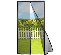 Risareyi Moustiquaire Porte Fenetre Magnetique Résistant 125x215cm, Noir