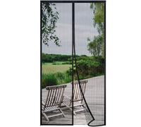Risareyi Moustiquaire Porte Fenetre Magnetique 155x225cm, Noir Respirantes | Filet Ultra Fine, Rideau Moustiquaire Aimantée Anti-moustiques pour Balcon, Fermeture Automatique, avec Bande Adhésive