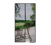 Risareyi Moustiquaire Porte Fenetre Magnetique 85x210cm, Noir Respirantes | Filet Ultra Fine, Rideau Moustiquaire Aimantée Anti-moustiques pour Balcon, Fermeture Automatique, avec Bande Adhésive