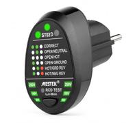 Risegun Testeur Prise Electrique RCD, 6 Types de Diagnostic d'Erreur, Testeur de polarité de circuit Neutre, Phase et Terre
