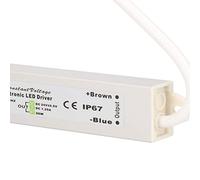 Risegun Transformateur d'alimentation étanche 30 W étanche LED Alimentation Driver DC 24 V, AC90-250 V Adaptateur transformateur basse tension