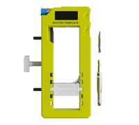 RiseNova Kit de gabarit de charnière de porte en aluminium pour mortaises | Alliage d'aluminium 6061, s'adapte aux charnières de 6,3 à 12,7 cm, jauge de profondeur, patins antidérapants