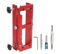 RiseNova Kit de gabarit de charnière de porte en aluminium pour mortaises | Alliage d'aluminium 6061, s'adapte aux charnières de 6,3 à 12,7 cm, jauge de profondeur, patins antidérapants