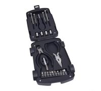 RiseNova Kit d'outils en forme de voiture 22 en 1, compact et portable | Têtes en acier au carbone, étui de voiture en polypropylène, 22 outils inclus. Douilles et pinces, fentes organisées