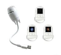 RiseNova Projecteur étoilé USB avec luminosité et mise au point réglables | Veilleuse Grand Angle 160° pour Intérieur Voiture Chambre Blanc