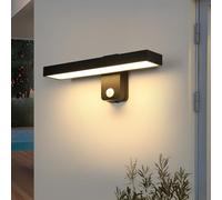 Riserva Applique Exterieur avec Detecteur De Mouvement 21W, IP65 Lampe Exterieur Murale Noir Moderne, 350° Réglable Éclairage Mural Extérieur LED pour Terrasse, Entrée, Jardin, Garage, 3000K