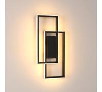 Riserva Applique Murale Intérieure LED 28W, Noir, 3000K Blanc Chaud | Lampe Murale Moderne Créatif Design en Aluminium pour Chambre, Salon, Escalier, Couloir, Hôtel