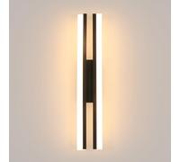 Riserva Applique Murale LED, 16W 1800LM Lampe Murale Intérieure Moderne, 3000K Blanc Chaud, Noir Luminaire Mural Aluminium pour Salon, Chambre, Escalier, 40cm