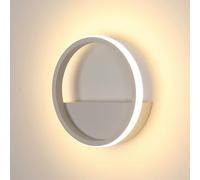Riserva Applique Murale LED Moderne,12W Ronde LED Lampe Murale Intérieur, Applique Aluminium Blanc, Luminaire Mural LED Blanc Chaud 3000K Pour Chambre, Salon, Couloir, Escalier, Chevet de Lit, Ø20CM