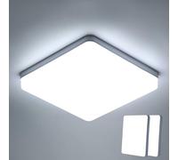 Riserva Lampe de Plafond LED 36W, IP44, 2 Pièces Carré, 6500K, 23cm