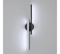Riserva Luminaire Mural Intérieure LED, 24W Noir Lampe Murale 6500K Lumière Blanche Froide, Long Parallèle Applique Murale pour Salon, Couloir, Chambre, Hôtel, Café
