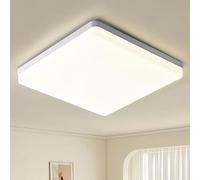 Riserva Plafonnier LED Carré 48W, IP44, 4500K Blanc Naturel, 30cm | Plafonnier LED Moderne, Luminaire Plafonnier pour Salle de Bain, Salon, Cuisine, Chambre, Couloir, Balcon, Garage