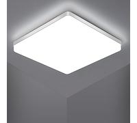 Riserva Plafonnier LED Carré 48W, IP44, 6500K Blanche Froide, 30cm | Lampe de Plafond pour Salle De Bain, Salon, Cuisine, Chambre, Couloir, Balcon, Garage